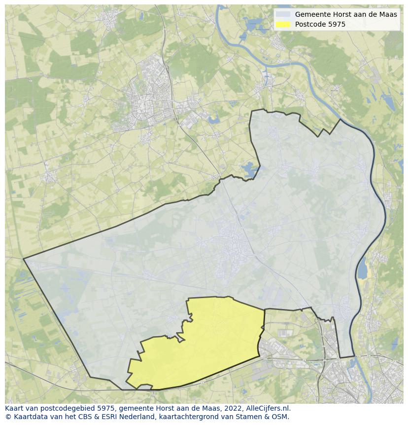 Postcode kaart 5975